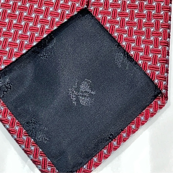 Brooks Brothers Red Blue Design Silk Neck Tie Made in USA Woven in Italy 58” Men - Picture 10 of 15